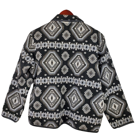 Red Ranch Women's Sz S Western Native Tapestry Woven Aztec Button Up Jacket - Picture 3 of 7